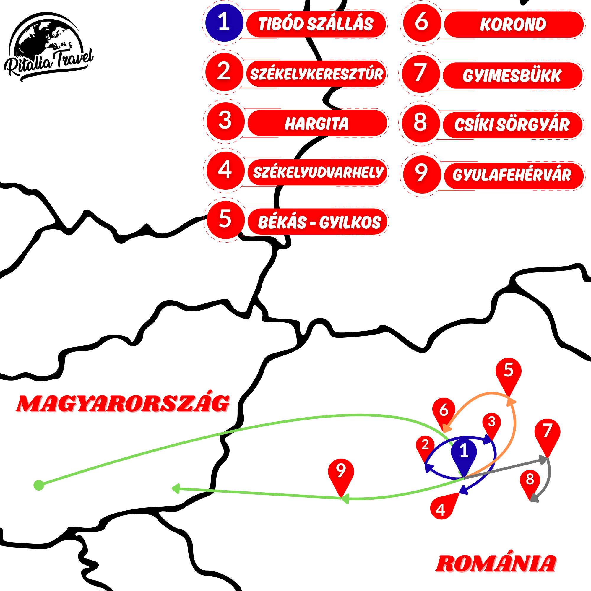 Erdély 3: Székelyföldi kirándulás! térképe