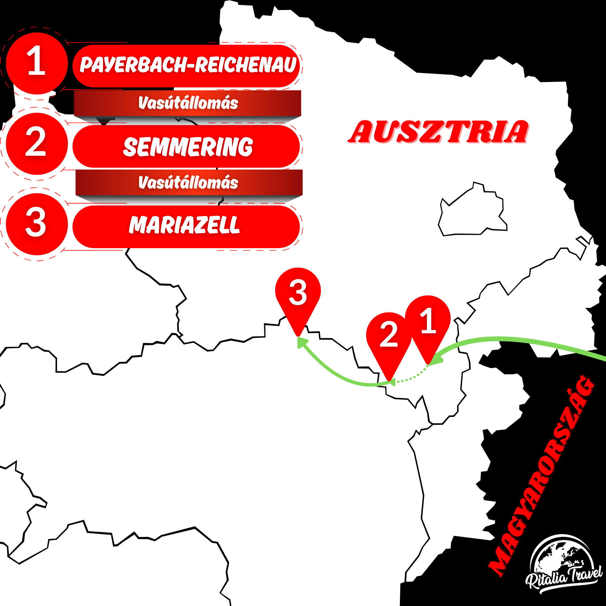 Advent Mariazellben és Semmeringi-élményvonatozás! térképe