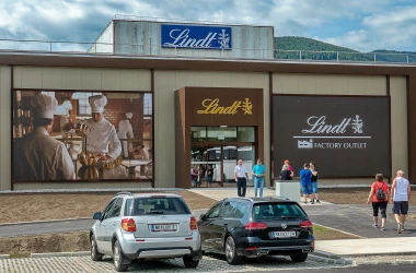 A svájci Lindt csokimintabolt